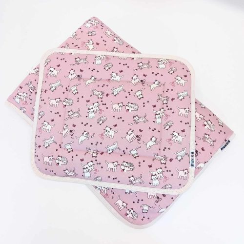 2-teiliges Babydecke Set für Tiny Animals pink